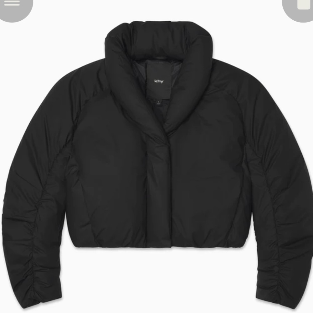 NWT Khy Cropped Puffer Black in XS